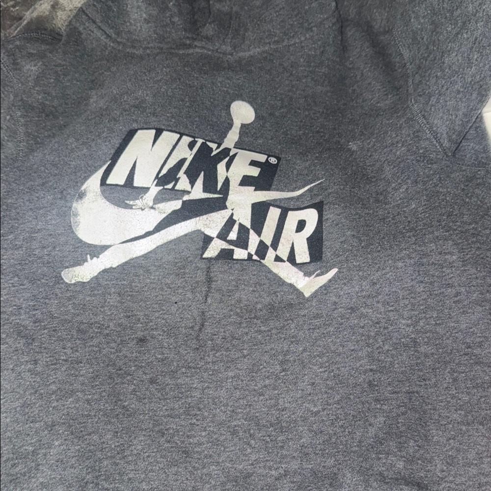 Nike Kids Charcoal Hoodie with Air Logo